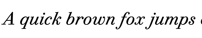 Preview of Bodoni PT VF Italic font
