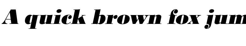 Preview of Bodoni URW Extra Bold Oblique font