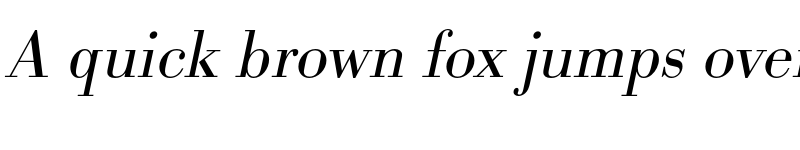 Preview of Bodoni URW Light Oblique font