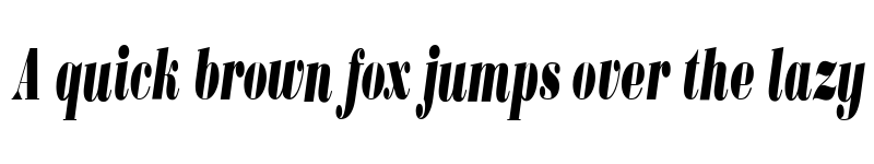 Preview of BodoniUltraFLFCond Medium Italic font