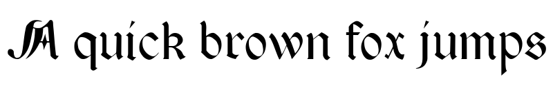 Preview of BoereTudor Regular font