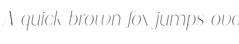 Preview of Boketto Italic Hairline font
