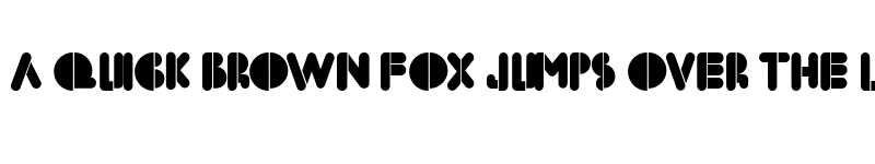 Preview of BoldFace Stencil Regular font