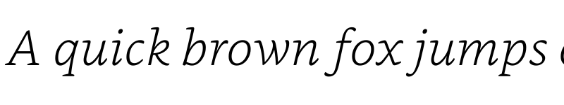 Preview of Bookerly Light Italic font