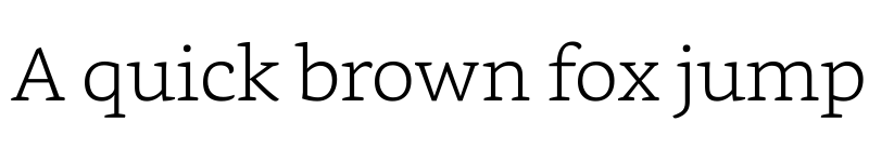 Preview of Bookerly Light font