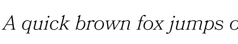 Preview of Bookmania Light Italic font