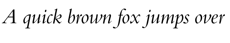 Preview of Borgia Pro Italic font