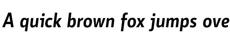 Preview of Botanika Semibold Italic font