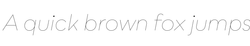 Preview of Bozon Hairline Italic font