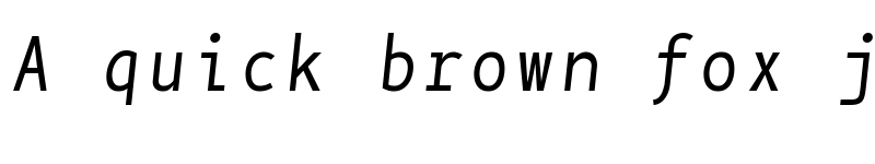 Preview of BPmono Italic font