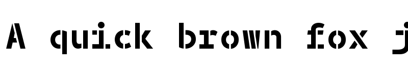 Preview of BPmonoStencil Bold font