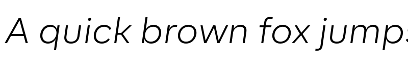 Preview of BR Firma Light Italic font