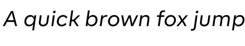 Preview of BR Firma Regular Italic font