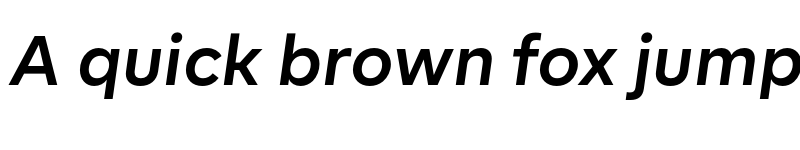 Preview of BR Firma SemiBold Italic font