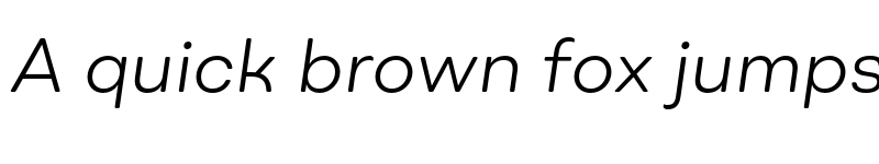 Preview of BR Omny Light Italic font