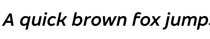 Preview of Bradesco Sans Semibold Italic font