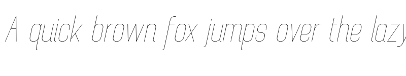 Preview of Brainy Hairline Condensed Italic font