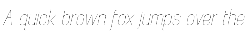 Preview of Brainy Hairline Semi Expanded Italic font