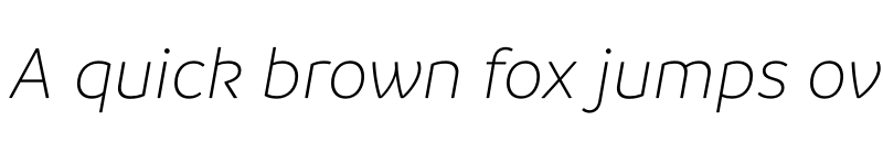 Preview of Branding Light Italic font