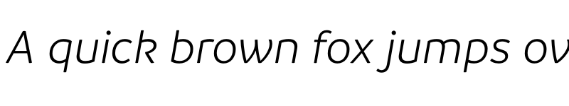 Preview of Branding Semilight Italic font