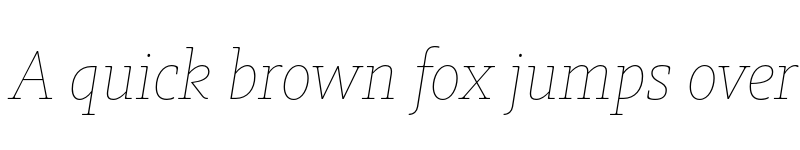 Preview of Brando Hairline Italic font