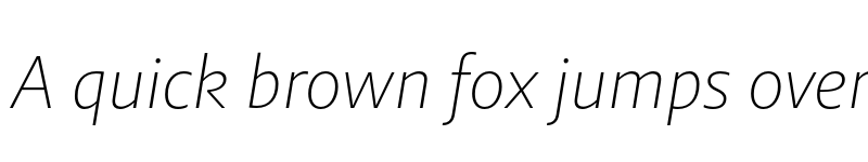 Preview of Brando Sans ExtraLight Italic font