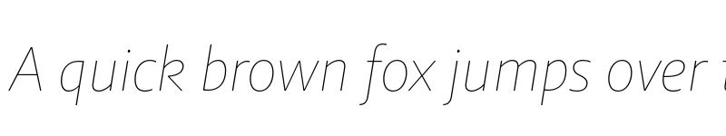 Preview of Brando Sans Hairline Italic font