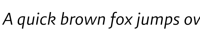 Preview of Brando Sans Italic font