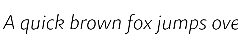 Preview of Brando Sans Light Italic font