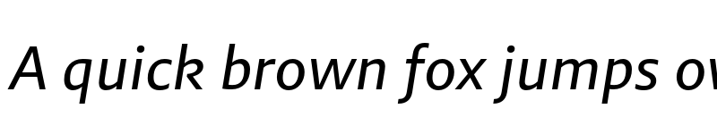 Preview of Brando Sans Text Italic font