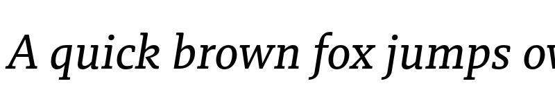 Preview of Brando Text Italic font