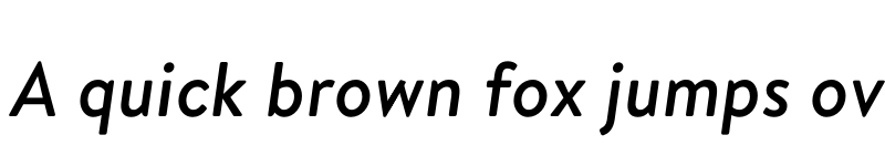 Preview of Brandon Grotesque KIDS MediumItalic font