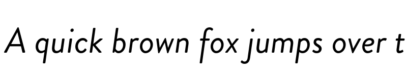 Preview of Brandon Grotesque Regular Italic font