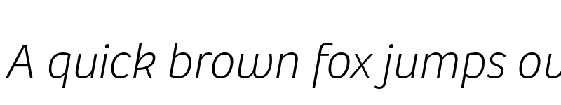 Preview of Bree Thin Oblique font