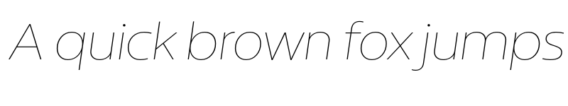 Preview of Breno Hairline Italic font
