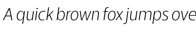Preview of Breno Narrow Light Italic font