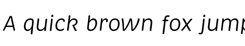 Preview of Brevia Regular Italic font