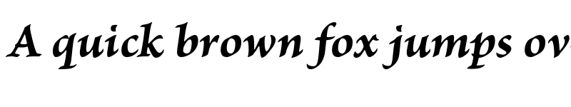 Preview of Brioso Pro Caption Bold Italic font