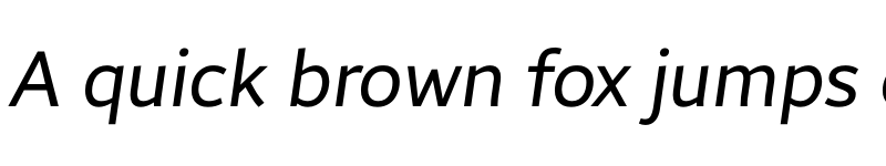 Preview of Brisa Sans Italic font