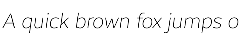 Preview of Brisa Sans Thin Italic font