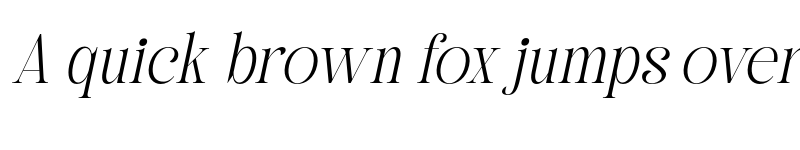 Preview of British Classical Thin Italic font