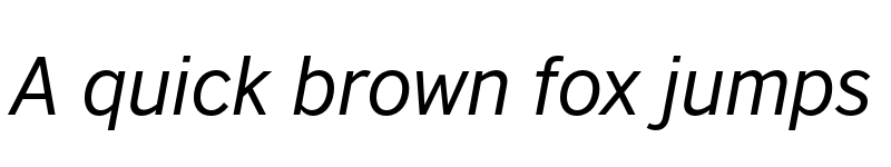 Preview of British Council Sans Italic font
