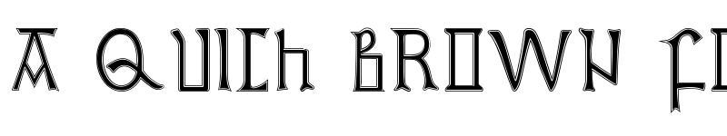 Preview of British Outline Majuscules Regular font