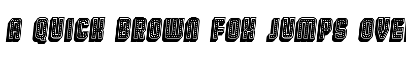 Preview of Broadway 3D Filled Italic font