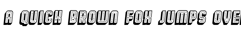 Preview of Broadway 3D Italic font