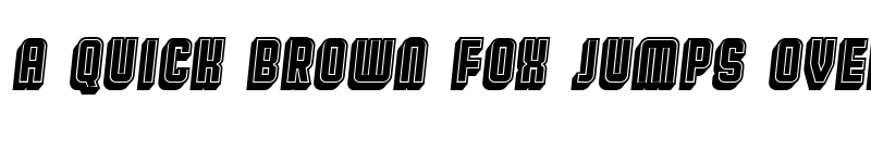 Preview of Broadway Flat 3D Filled Italic font