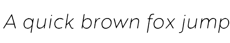 Preview of Brother 1816 Printed Thin Italic font