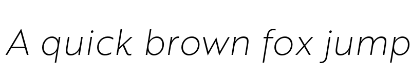 Preview of Brother 1816 Thin Italic font