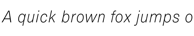 Preview of Brown Pro Thin Italic font