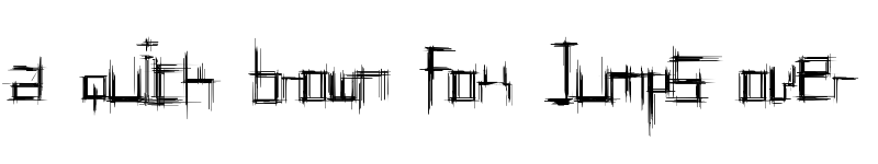 Preview of Bruised Five font